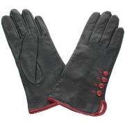 Gants Glove Story Gants en cuir agneau ref_glo23659 102 noir rouge