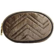 Sac à main A Découvrir ! Pochette banane velours surpiqué - Taupe