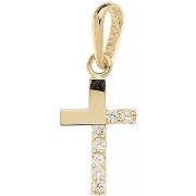 Pendentifs Brillaxis Pendentif croix empierrée or jaune 9carats