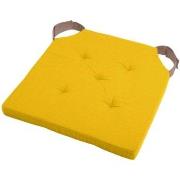 Galettes de chaise Stof Coussin de chaise Jaune et Taupe 38 x 38 cm