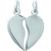 Pendentifs Brillaxis Pendentif coeur sécable argent rhodié