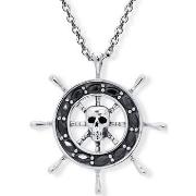 Pendentifs Orusbijoux Pendentif Argent Pour Homme Barre Pirate Avec Tê...