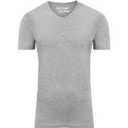 T-shirt Garage Stretch Basique Col-V Gris