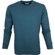 Sweat-shirt Colorful Standard Pull Vert Océan