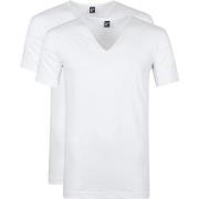 T-shirt Alan Red T-Shirt Col-V Extra Profond Stretch