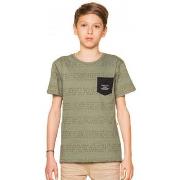 T-shirt enfant Deeluxe Tee-shirt junior SCRIPT kaki - 10 ANS