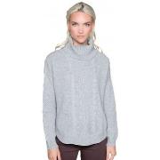 Pull Deeluxe Pull col roulé femme gris jumpy - XS