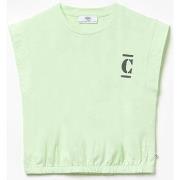T-shirt enfant Le Temps des Cerises T-shirt rabatgi vert fluo