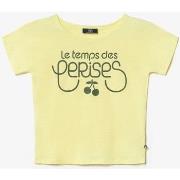 T-shirt enfant Le Temps des Cerises T-shirt musgi vert fluo