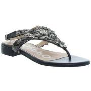 Sandales Gioseppo Sandales plates en cuir ref_48738 Noir