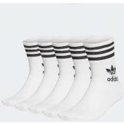 Chaussettes adidas ADIDAS CHAUSSETTES 5 PAIRES BLANC