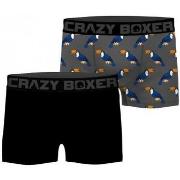 Boxers Crazy Boxer CRAZYBOXER 2 Boxers Homme Bio Toucan BCBX2 ANIM Gri
