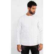 Pull Hollyghost Pull col rond en maille blanc