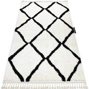 Tapis Rugsx Tapis BERBER CROSS blanc Franges berbère marocain 240x330 ...