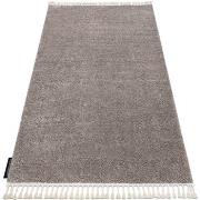 Tapis Rugsx Tapis BERBER 9000 marron Franges berbère marocain 140x190 ...