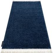 Tapis Rugsx Tapis BERBER 9000 bleu foncé Franges berbère 160x220 cm