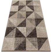 Tapis Rugsx Tapis FEEL 5672/15055 TRIANGLES beige et marron 120x170 cm