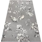 Tapis Rugsx Tapis GNAB 60642653 Fleurs des roses gris 160x230 cm