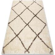 Tapis Rugsx Tapis FLUFFY 2373 shaggy treillis - crème 80x150 cm