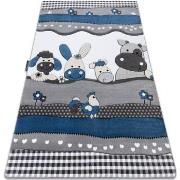 Tapis Rugsx Tapis PETIT FARM FERME ANIMAUX bleu 120x170 cm