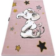 Tapis Rugsx Tapis PETIT ELEPHANT L'ÉLÉPHANT ÉTOILE rose 120x170 cm