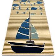 Tapis Rugsx Tapis PETIT SAIL bateau, voilier or 160x220 cm