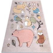 Tapis Rugsx Tapis FUN Forester pour enfants, animaux, forêt 120x170 cm