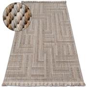 Tapis Rugsx Tapis NATURE SL150 beige franges EN CORDE SIZAL BO 180x270...