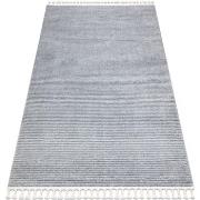 Tapis Rugsx Tapis SEVILLA PC00B rayures gris Franges berbère 140x190 c...