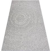 Tapis Rugsx Tapis SIZAL FLAT 48832637 Cercles, points gris 200x290 cm