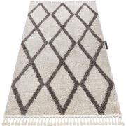 Tapis Rugsx Tapis BERBER TROIK crème Franges berbère marocai 140x190 c...