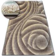 Tapis Rugsx Tapis Shaggy SPACE 3D B217 marron clair 120x170 cm