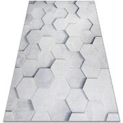 Tapis Rugsx Tapis lavable ANDRE 1180 Nid d'abeille, hexagone 80x150 cm