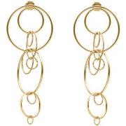 Boucles oreilles Orusbijoux Boucles D'oreilles Argent Doré Cercles Dia...