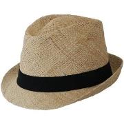 Chapeau Chapeau-Tendance Chapeau trilby paille EL COCO T59