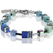 Bracelets Coeur De Lion Bracelet Géocube acier bleu vert