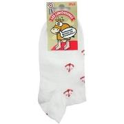 Chaussettes Les Limousines Socquettes Femme Coton ANCRE Blanc