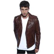 Blouson Daytona Blouson homme Golberg cuir ref 46926 darck cognac