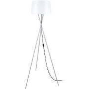 Lampadaires Tosel Lampadaire trépied métal aluminium et blanc