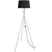 Lampadaires Tosel Lampadaire trépied métal aluminium et noir