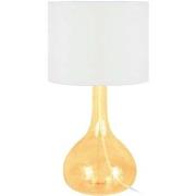 Lampes de bureau Tosel Lampe de chevet bouteille verre ambre et blanc