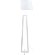 Lampadaires Tosel Lampadaire colonne bois blanc