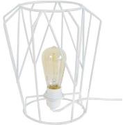 Lampes de bureau Tosel Lampe de chevet géométrique métal blanc
