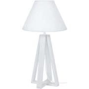 Lampes de bureau Tosel Lampe de chevet colonne bois blanc