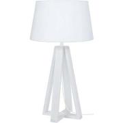 Lampes de bureau Tosel Lampe de chevet colonne bois blanc