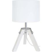 Lampes de bureau Tosel Lampe de chevet trépied bois blanc