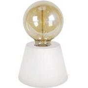 Lampes de bureau Tosel Lampe de chevet conique bois blanc d?Ivoire