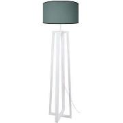 Lampadaires Tosel Lampadaire colonne bois blanc et vert