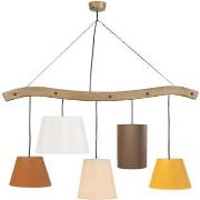 Lustres, suspensions et plafonniers Tosel Lustre poutre bois bois rust...