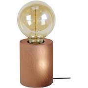 Lampes de bureau Tosel Lampe de chevet cylindrique bois cuivre